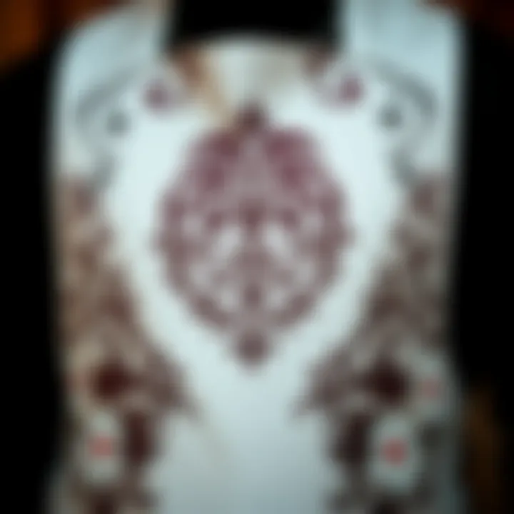 Design Details: The Artistry of the Apron Close-up of the intricate design details on the apron