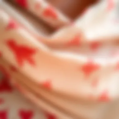 Close-up of breathable material used in summer ring slings