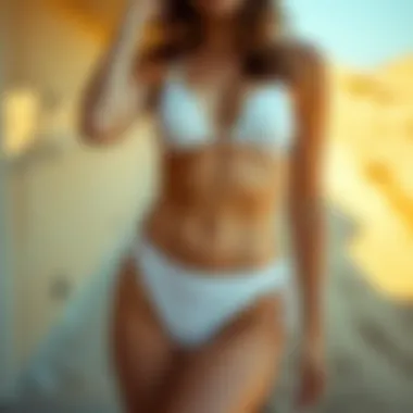 Contemporary fashion featuring thong bikinis