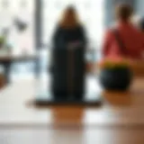 Sleek zipper ID holder displayed on a wooden table