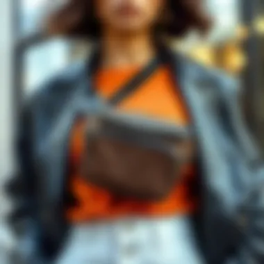 Waist Chest Bag Styled with Modern Outfit Waist chest bag styled with modern fashion outfit