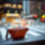 Stylish Waist Chest Bag in Urban Setting Stylish waist chest bag on urban backdrop