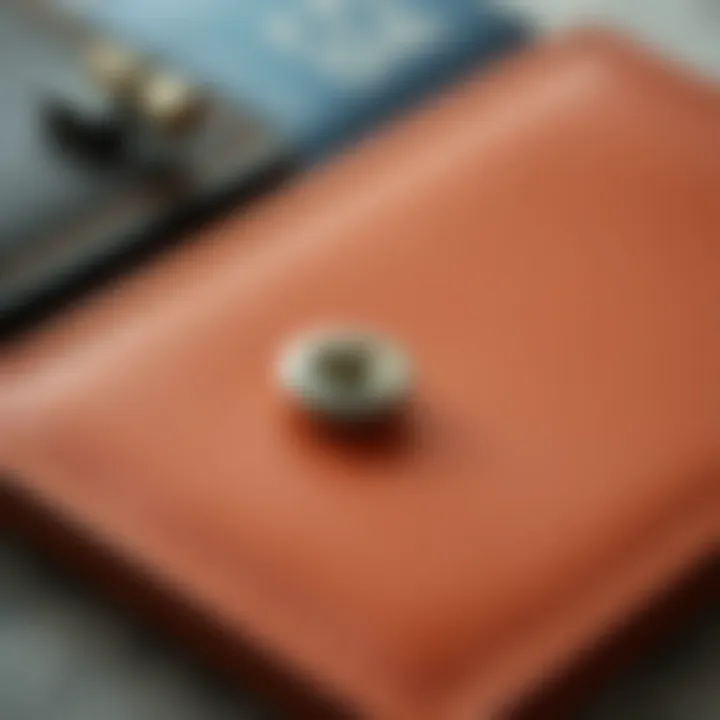 Material Quality and Selection Close-up of materials used in card holders