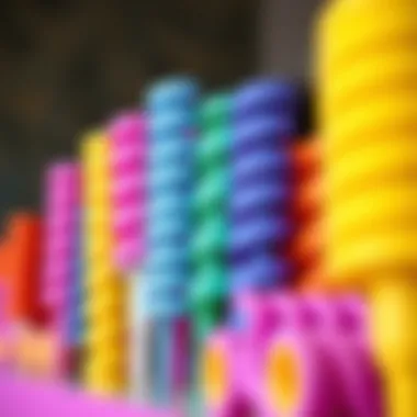 Variety of hair foam curlers in vibrant colors