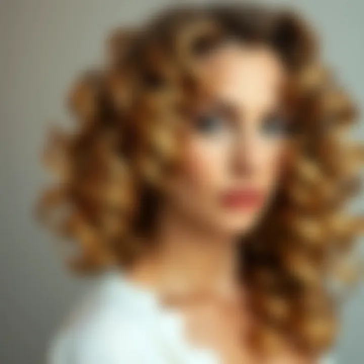 Close-up of soft curls created with hair foam curlers