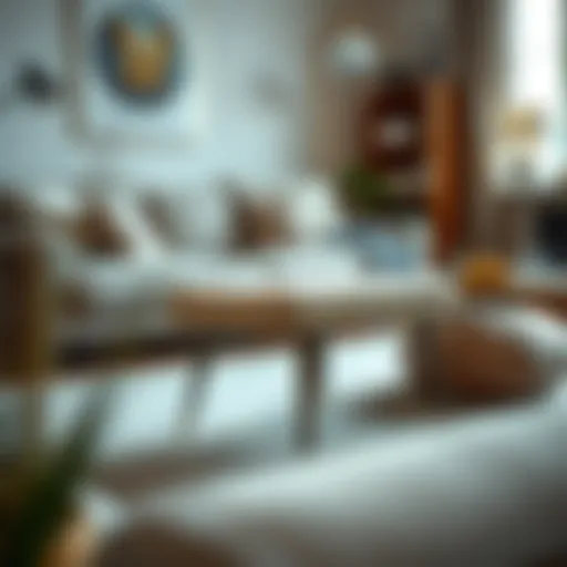 Sophisticated portable foot stool in a modern living room setting