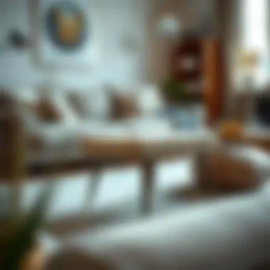 Sophisticated Portable Foot Stool in Modern Living Room Sophisticated portable foot stool in a modern living room setting