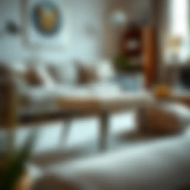 Sophisticated Portable Foot Stool in Modern Living Room Sophisticated portable foot stool in a modern living room setting