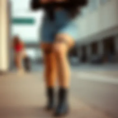 A stylish display of various outfits incorporating biker shorts in different settings