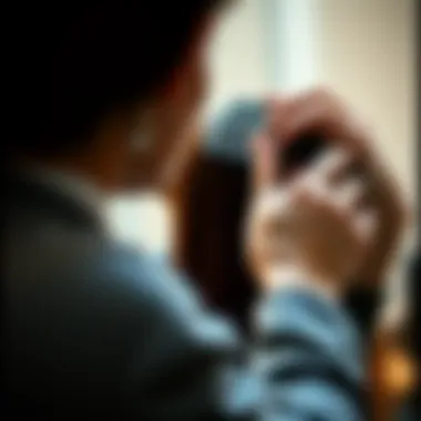 A professional stylist using a double-sided comb on model's hair, demonstrating its practical application.