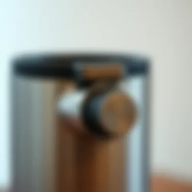 Precision in Temperature Management Close-up of the temperature control feature on a thermostatic mug