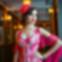 Elegant 1920s swing dress in vibrant colors