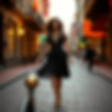 Contemporary Take on the Classic Swing Dress Stylish woman showcasing a modern interpretation of the swing dress