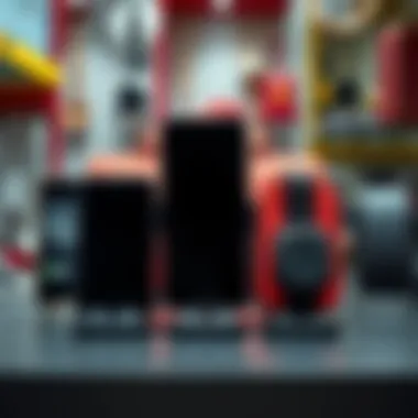 Trendy wearable phone holders displayed against a backdrop of fashion accessories