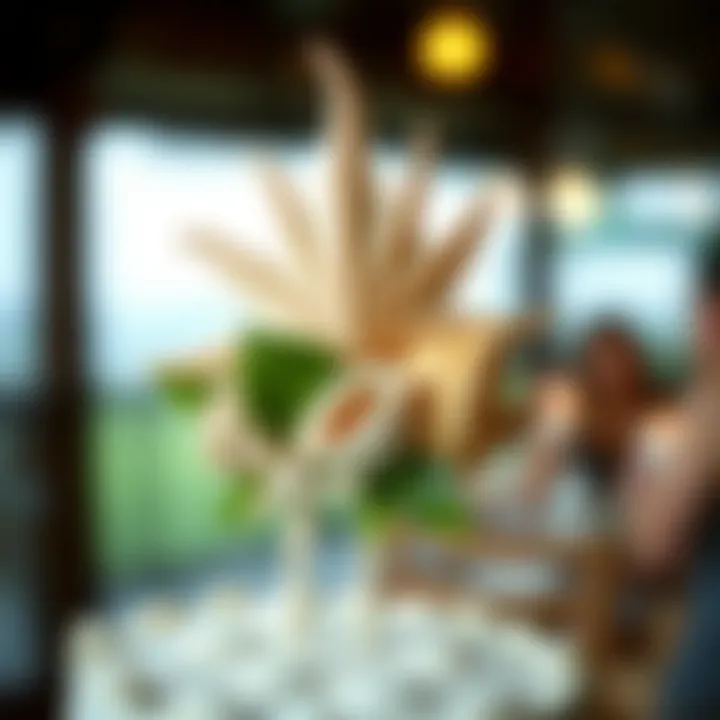 Stylish Seashell Tropical Cake Topper Stylish tropical-themed cake topper adorned with seashells