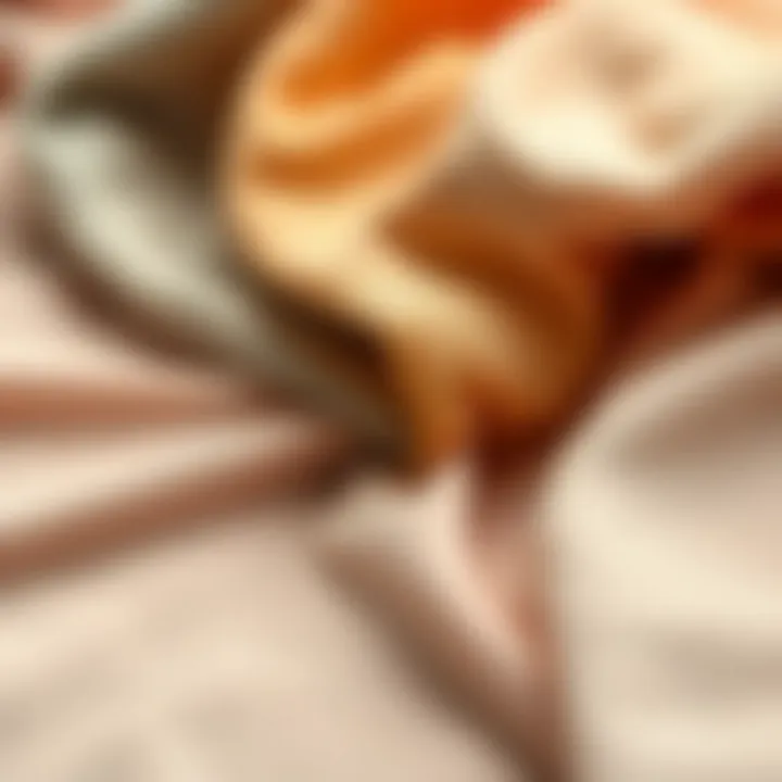 Close-up of fabrics demonstrating softness and quality for t-shirts.