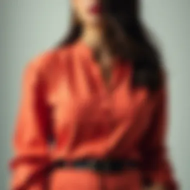 Stylish Blouse Fit for Size 18 Elegant blouse showcasing size 18 fit