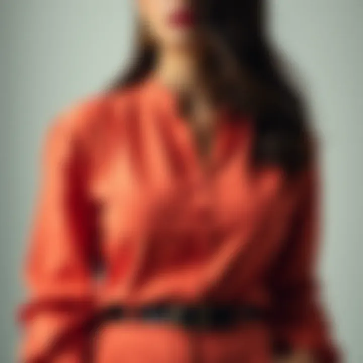 Stylish Blouse Fit for Size 18 Elegant blouse showcasing size 18 fit