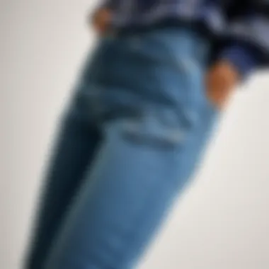 Elegant Design of Flap Pocket Jeans Elegant design of flap pocket jeans highlighting their unique structure