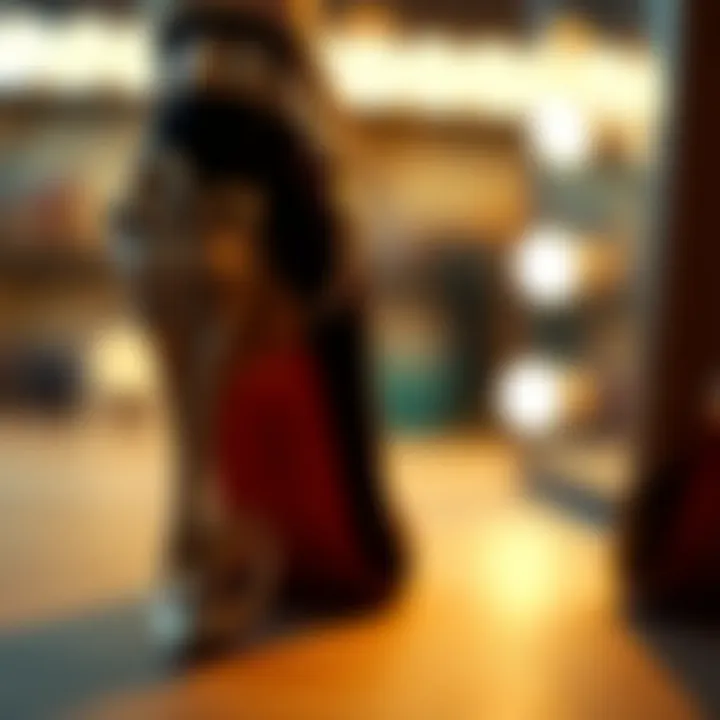 Close-up of unique heel design showcasing craftsmanship