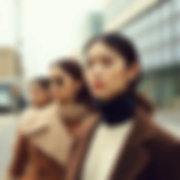 An artistic representation of walnut foundation color in fashion trends from past to present