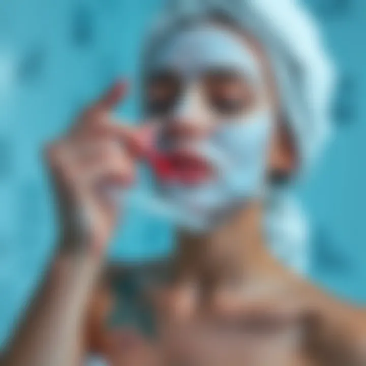 Effective Use of the Exfoliating Body Net Step-by-step usage of an exfoliating body net in a skincare routine