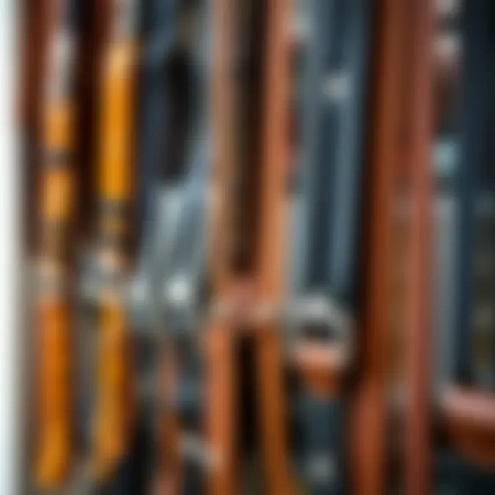 Diverse Styles of Leather Suspenders Various designs of leather suspenders on display