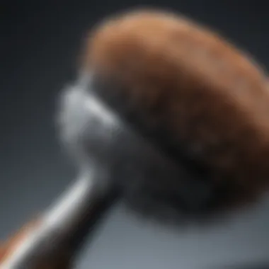 A close-up view of a vented detangling brush showcasing its unique design