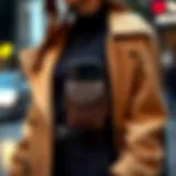 Sleek design of a wearable phone holder integrated into a fashionable outfit