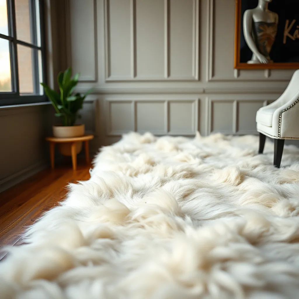 Orange Rabbit Fur Rug Rectangular Exploring the Charm of Rabbit Fur Area Rugs